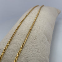 Collier maille corde or jaune 11,13 g