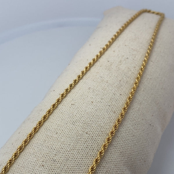 Collier maille corde or jaune 11,13 g
