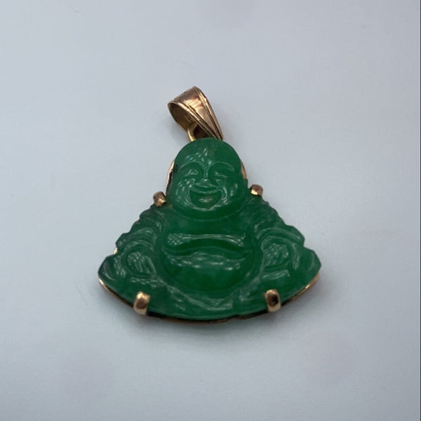 Pendentif Bouddha jade or jaune 4,44 g