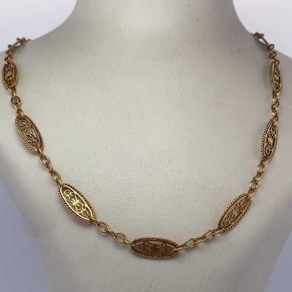 Collier Filigrane or jaune 13,19 g