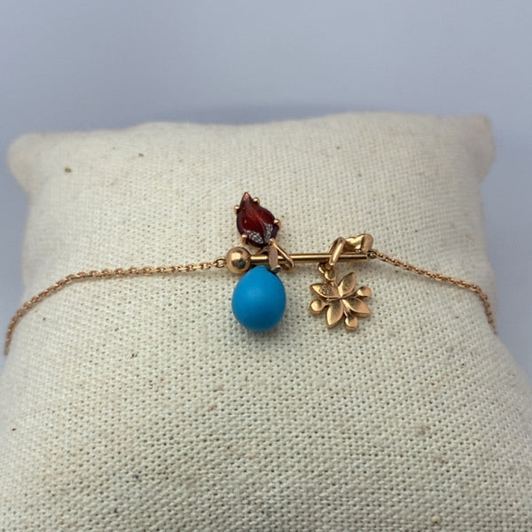 Bracelet Guerin orné de charms or jaune 2,87 g