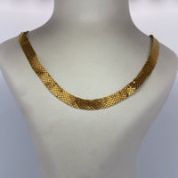 Collier chaine en maille tressée or jaune 6,65 g