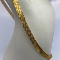 Collier chaine en maille tressée or jaune 6,65 g