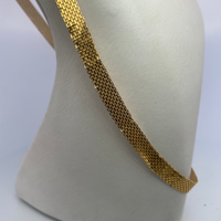 Collier chaine en maille tressée or jaune 6,65 g