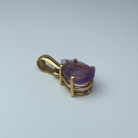 Pendentif goutte améthyste or jaune 0,78 g