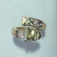 Bague tête de panthère or jaune 5,23 g