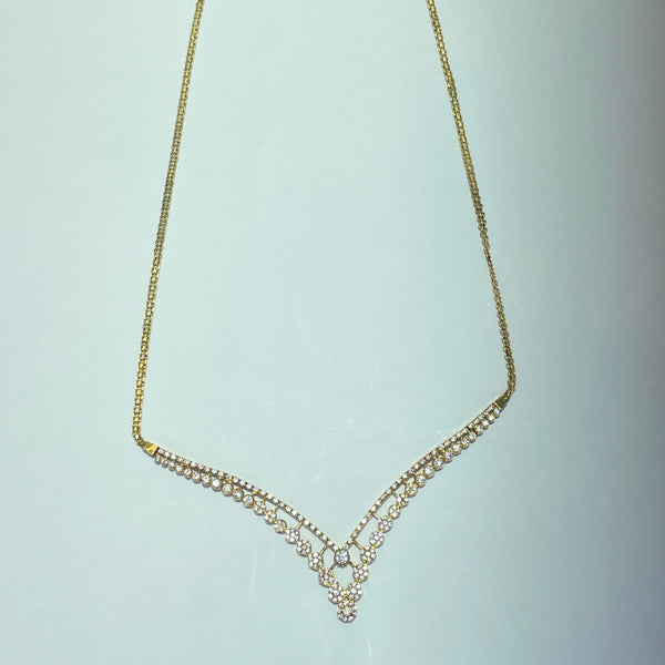 Collier avec pierres or jaune 8,47 g