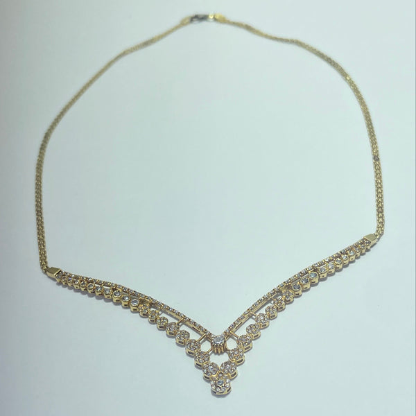 Collier avec pierres or jaune 8,47 g