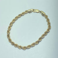 Bracelet torsadé or jaune 4,98 g