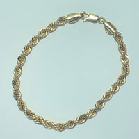 Bracelet torsadé or jaune 4,98 g