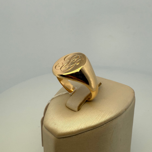 Bague chevalière or jaune 15,61 g