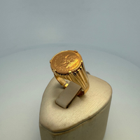 Bague + Pièce Mexicaine or jaune 10 g