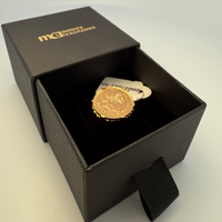 Bague + Pièce Mexicaine or jaune 10 g