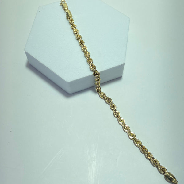 Bracelet torsadé or jaune 4,98 g