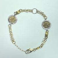 Bracelet avec médaillons décoratifs or jaune 10,4 g