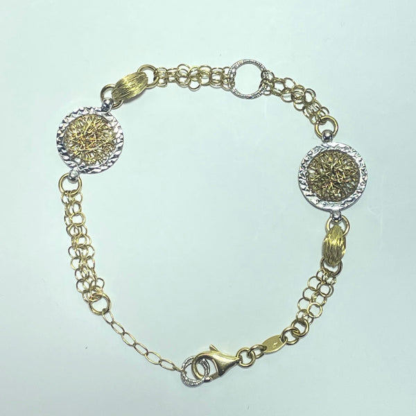 Bracelet avec médaillons décoratifs or jaune 10,4 g