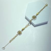 Bracelet avec médaillons décoratifs or jaune 10,4 g