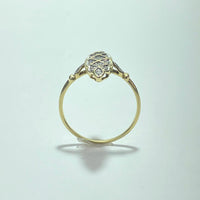Bague marquise avec diamants 0,13 carat or jaune 2,94 g