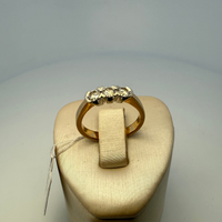 Bague sertie 3 pierres or jaune 7,76 g