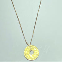 Collier et pendentif jeton or jaune 3,25 g