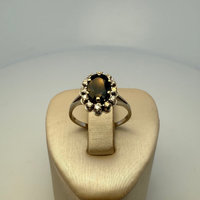 Bague saphir et diamants 0,24 carat or blanc 3,17 g