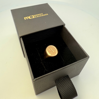 Bague chevalière gravée or jaune 5,53 g