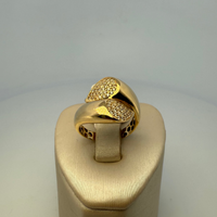 Bague pavée sertie or jaune 5,89 g
