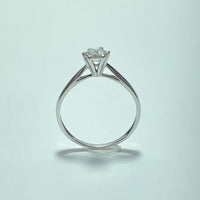 Bague solitaire or blanc 1 g
