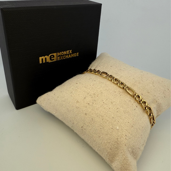 Bracelet figaro or jaune 5 g