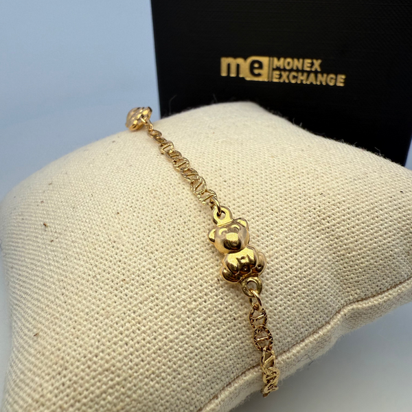 Bracelet en forme d'ourson or jaune 3,83 g