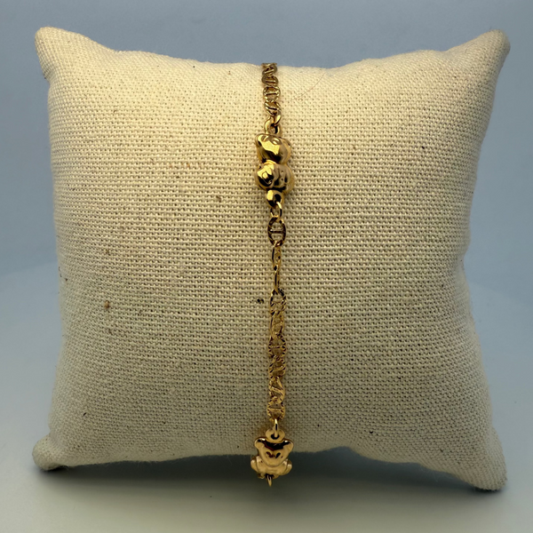 Bracelet en forme d'ourson or jaune 3,83 g