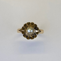 Bague fleur or jaune 3,08 g