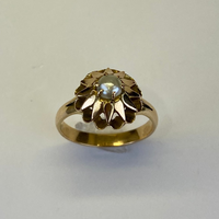 Bague fleur or jaune 3,08 g