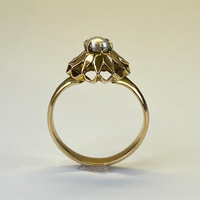 Bague fleur or jaune 3,08 g