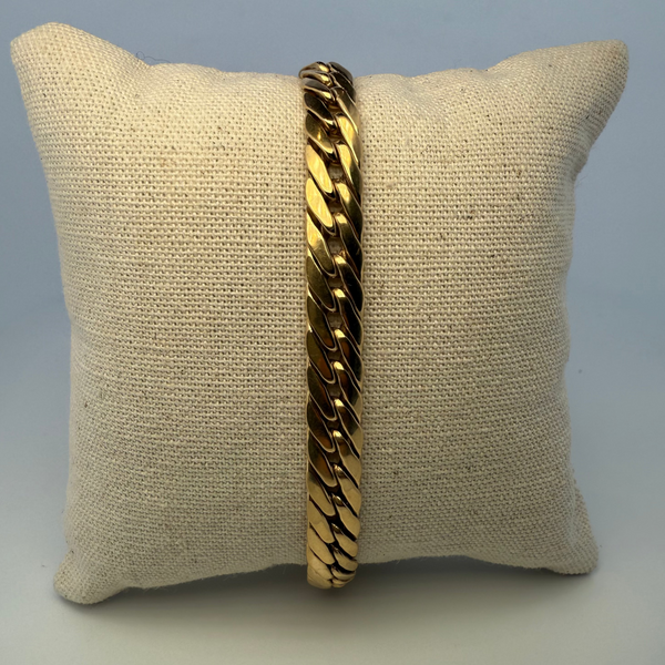 Bracelet à maillons cubains or jaune 13,35 g