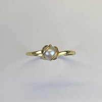 Bague avec perle or jaune 1,19 g