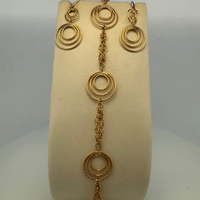 Gourmette et Boucles d'oreilles or jaune 9,55 g