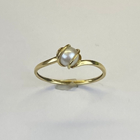 Bague avec perle or jaune 1,19 g