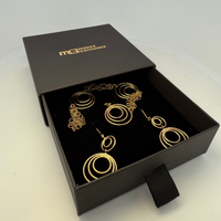 Gourmette et Boucles d'oreilles or jaune 9,55 g