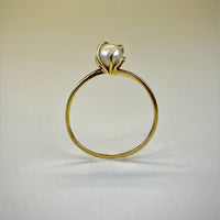 Bague avec perle or jaune 1,19 g