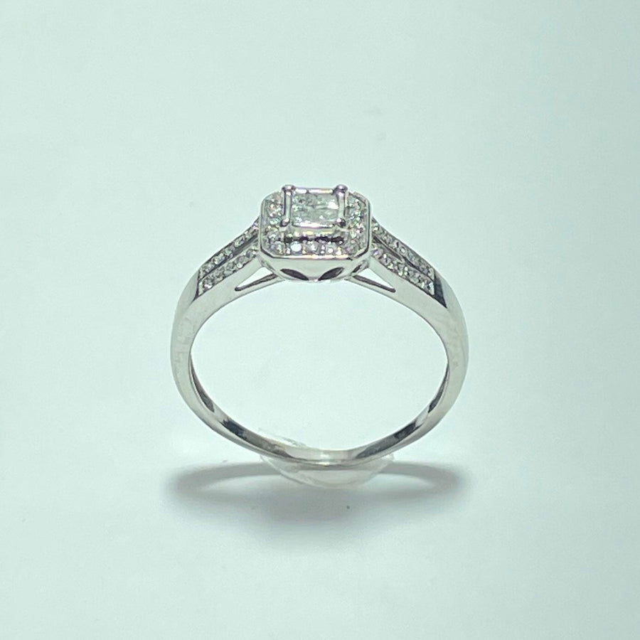Bague diamants 0,44 carat or blanc 2,91 g