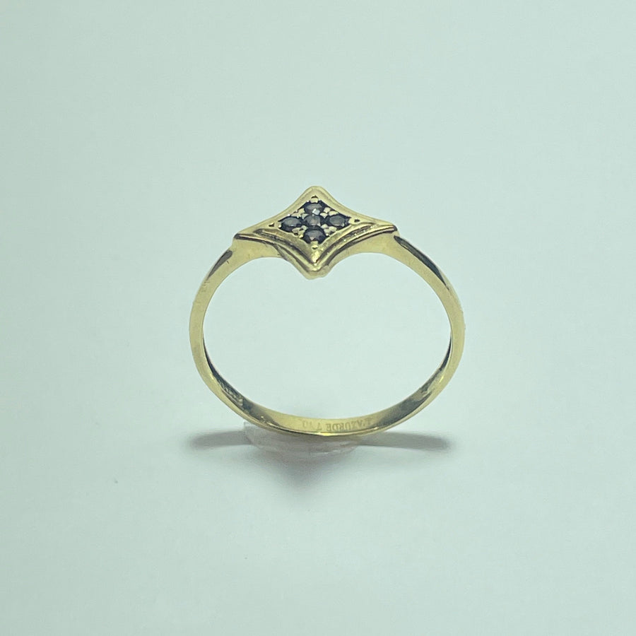 Bague motif losange or jaune 1,46 g