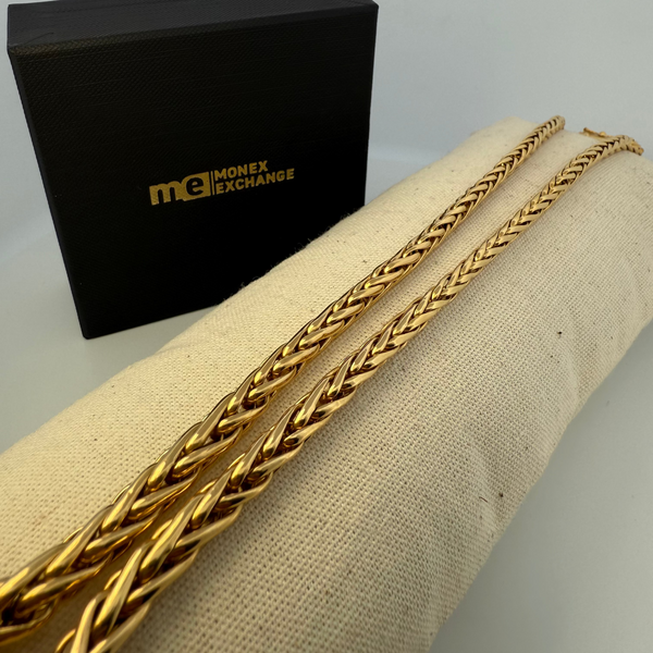 Collier en chaine maille tressée or jaune 21,45 g