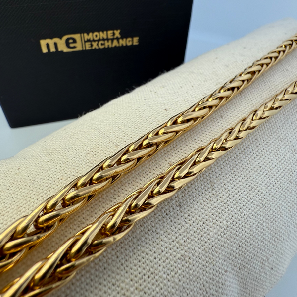 Collier en chaine maille tressée or jaune 21,45 g