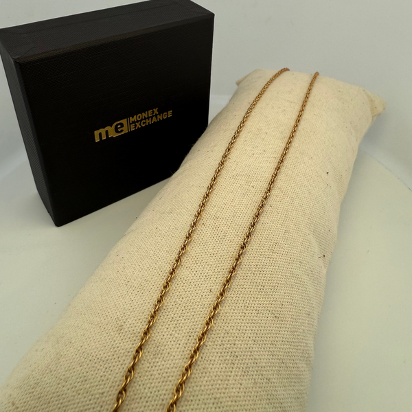 Collier mailles torsadées or jaune 8,14 g