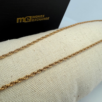 Collier mailles torsadées or jaune 8,14 g