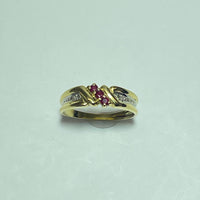 Bague rubis or jaune 2,87 g