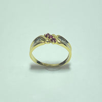 Bague rubis or jaune 2,87 g