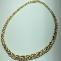 Collier mailles tressées or jaune 29,84 g