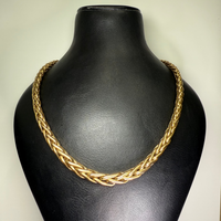 Collier mailles tressées or jaune 29,84 g